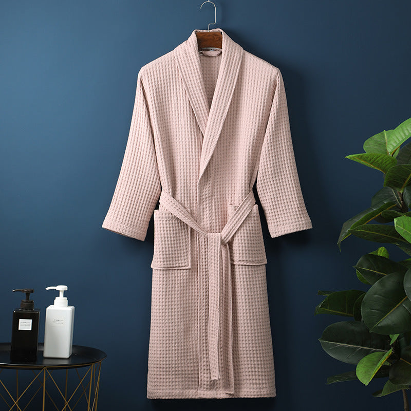 Pure Cotton Waffle Bathrobe - product view 8
