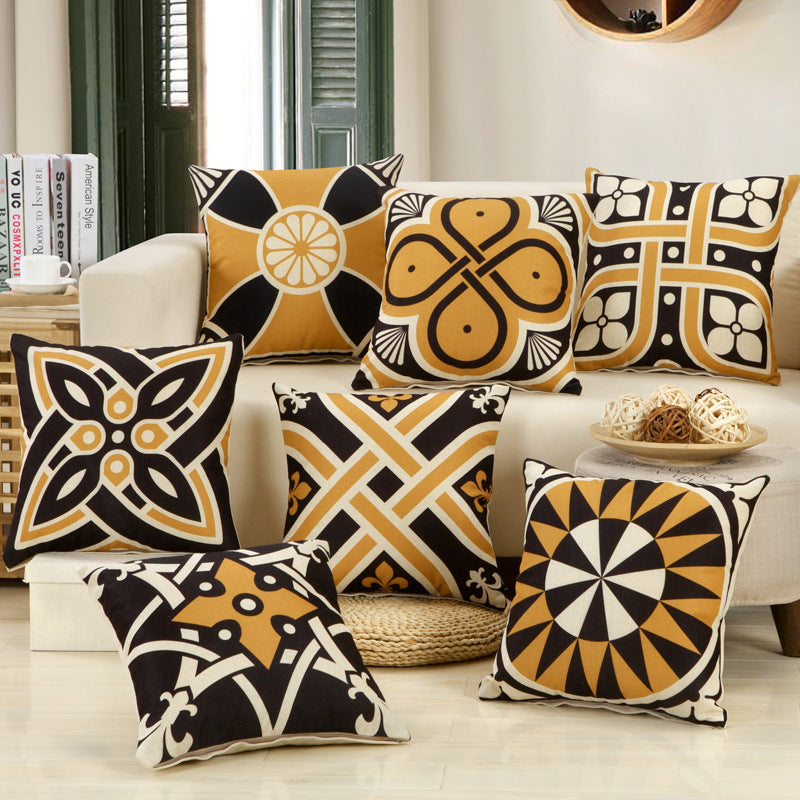 Filled Geometric Decorative Sofa Pillow - product view 1