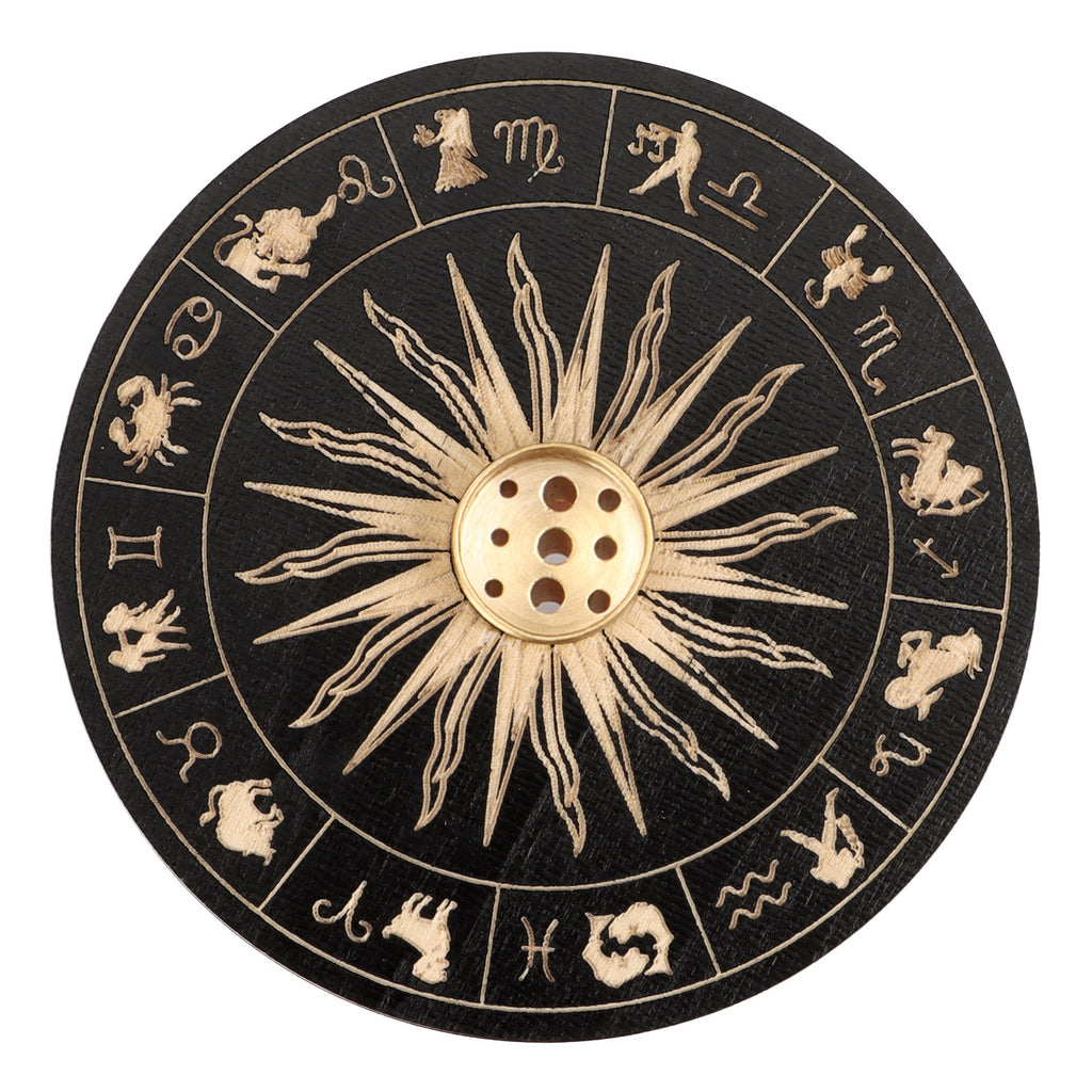 Engraved Wooden Zodiac Incense Holder - product view 8