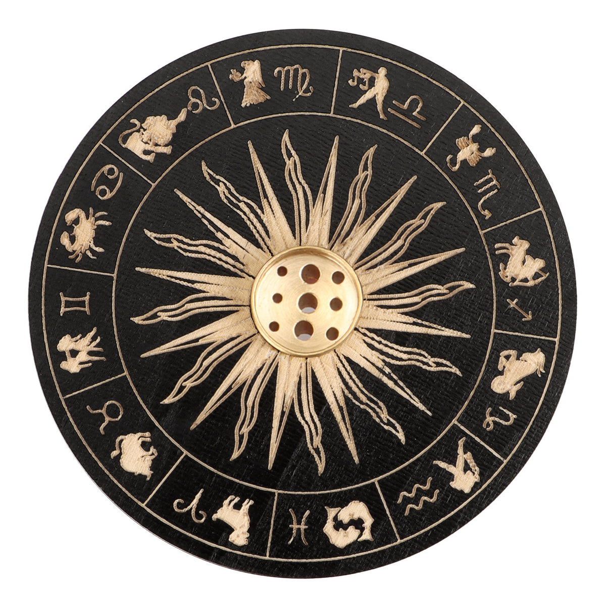 Engraved Wooden Zodiac Incense Holder - product view 8