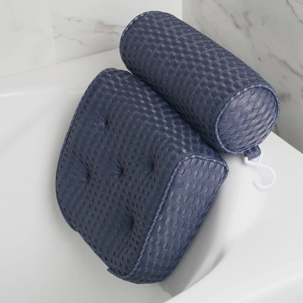 4D Mesh Bath Pillow with Suction Cups - product view 4