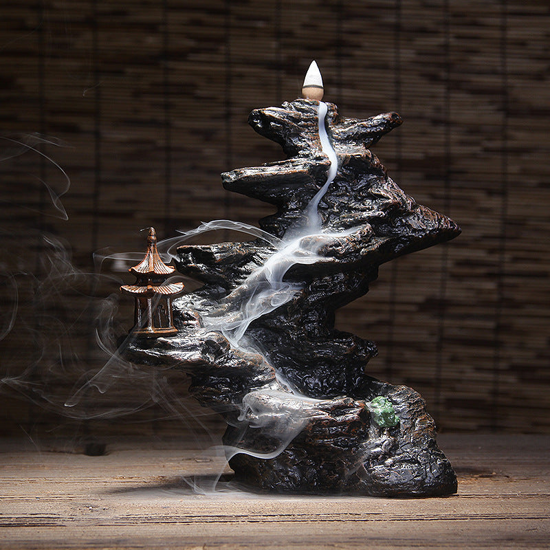 Mountain Temple Backflow Incense Burner - product view 6