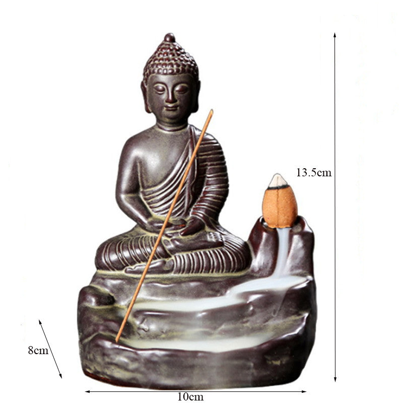 Ceramic Buddha Incense Burner - product view 6