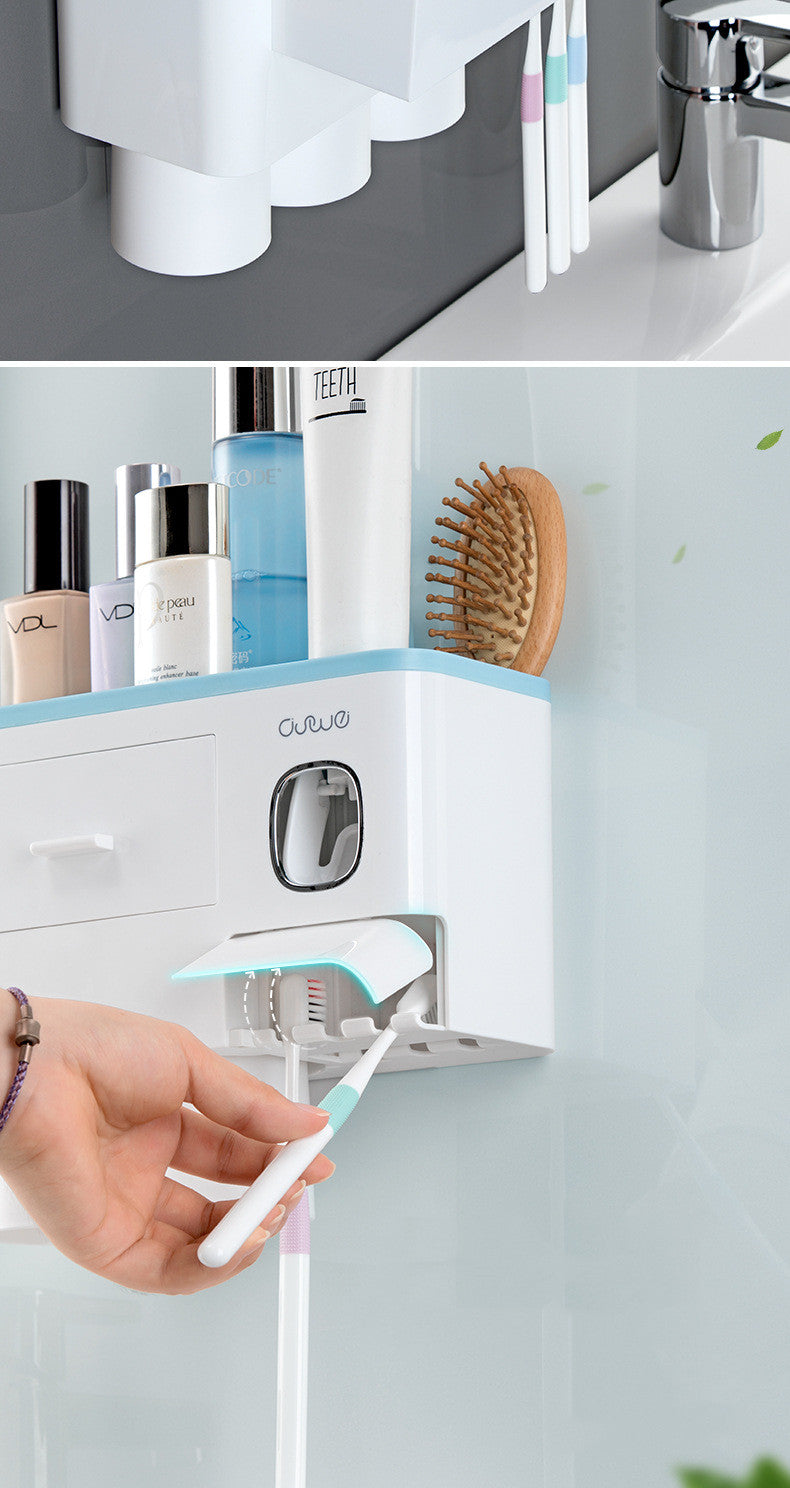 Magnetic Wall-Mounted Toothbrush & Cup Holder - product view 4