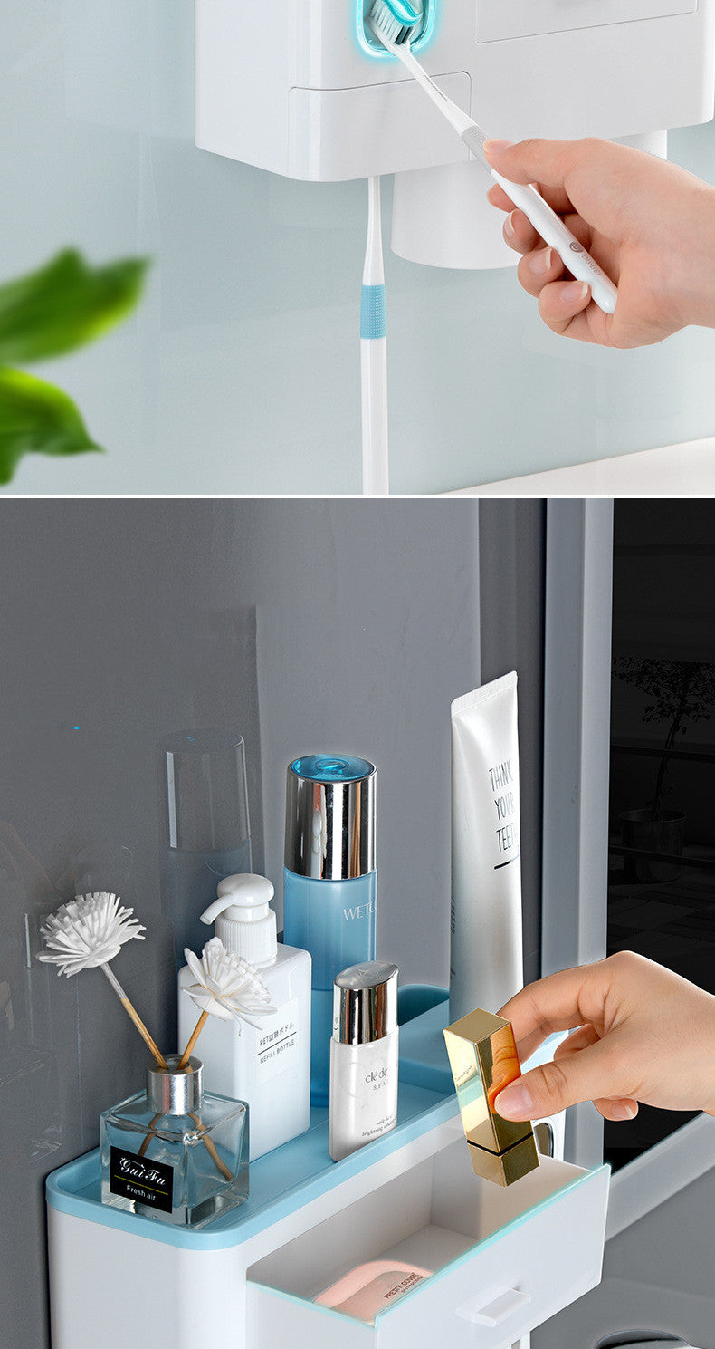Magnetic Wall-Mounted Toothbrush & Cup Holder - product view 6