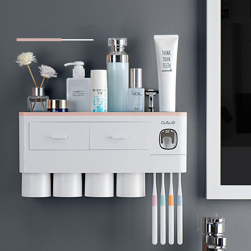 Magnetic Wall-Mounted Toothbrush & Cup Holder - product view 7
