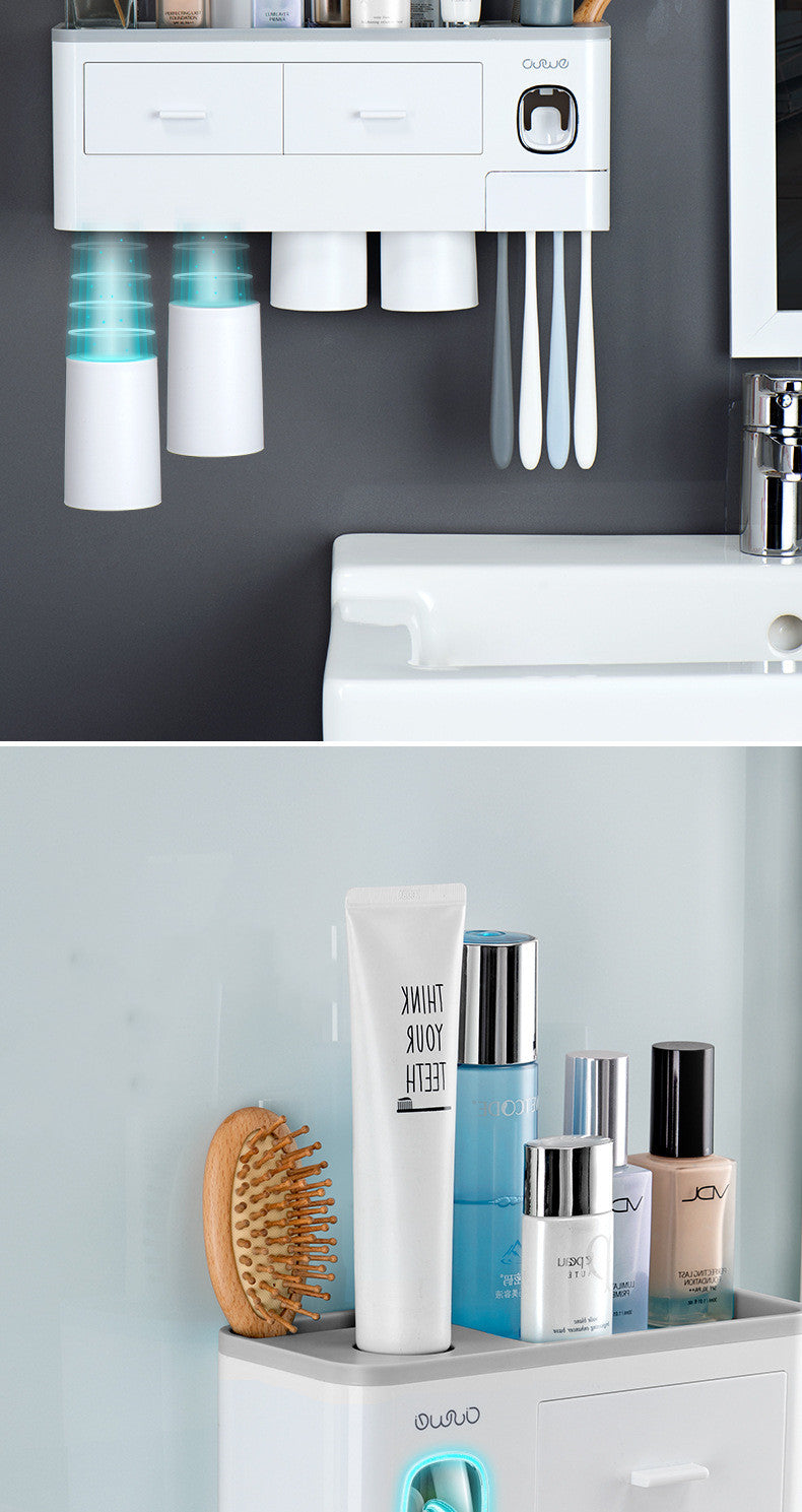 Magnetic Wall-Mounted Toothbrush & Cup Holder - product view 3