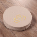Embroidered Linen Lotus Meditation Cushion - product view 5