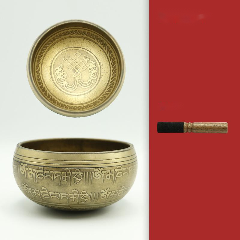 Handmade Copper Singing Bowl with Striker - product view 3