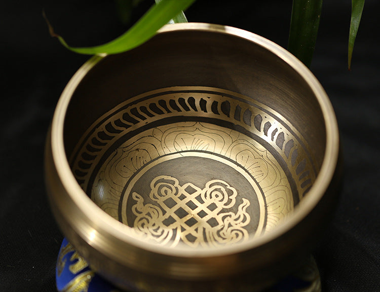 Handmade Copper Singing Bowl with Striker - product view 6