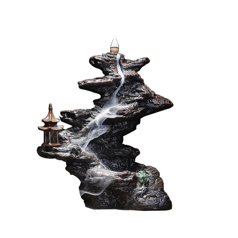 Mountain Temple Backflow Incense Burner - product view 1