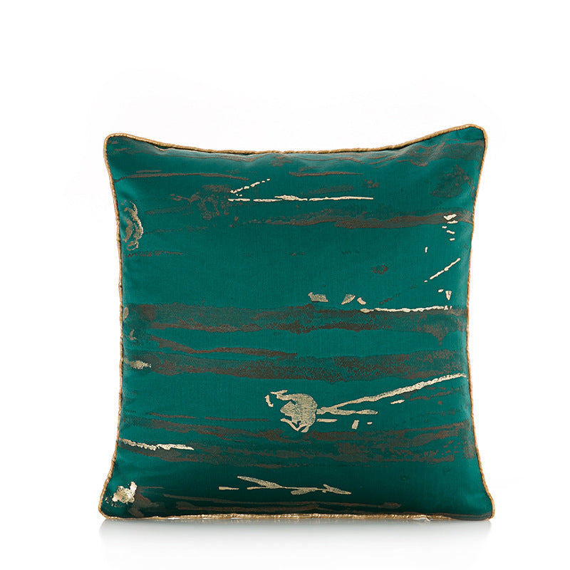 Dark Green Satin Jacquard Pillow Cover - product view 9