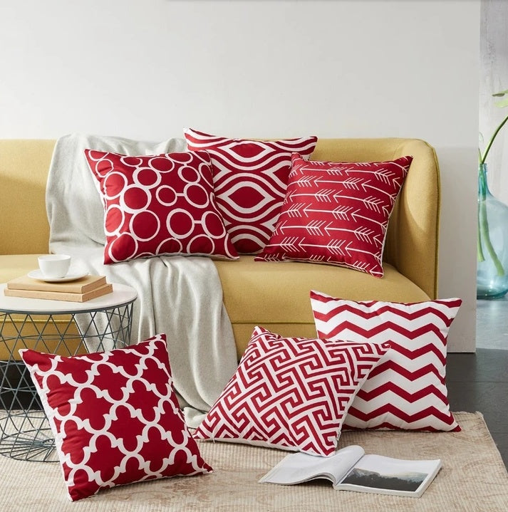 Plush Geometric Decorative Pillow Cover - style and product view 1