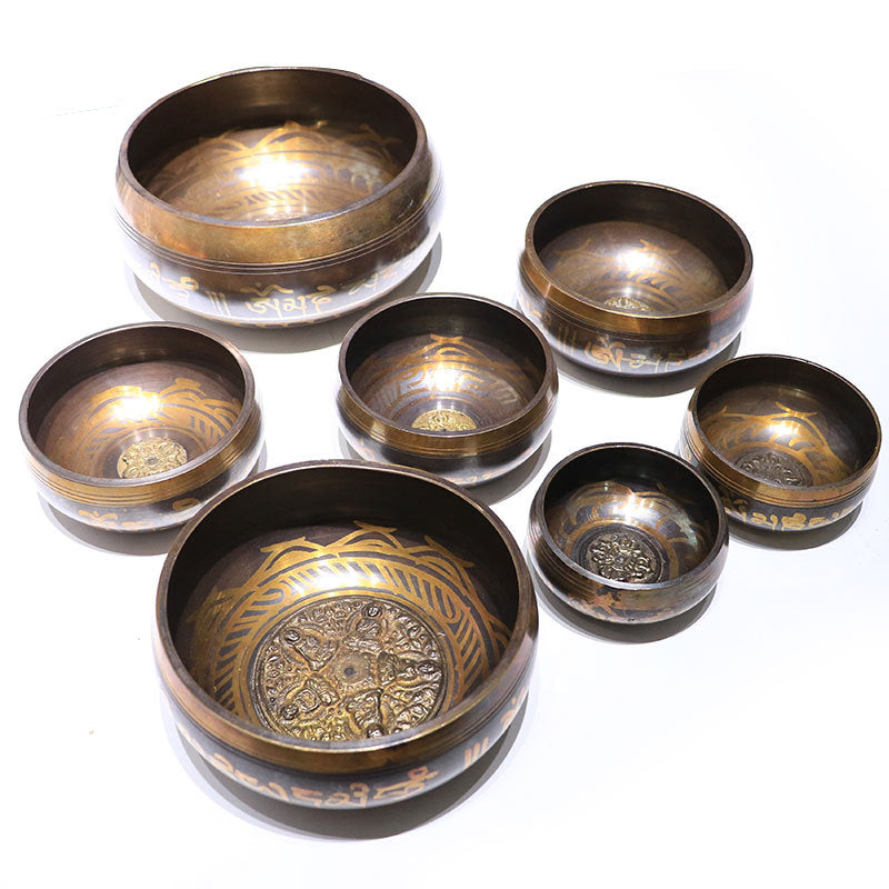 Copper Singing Bowl with Wooden Striker - product view 9