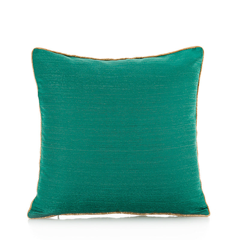 Dark Green Satin Jacquard Pillow Cover - product view 2