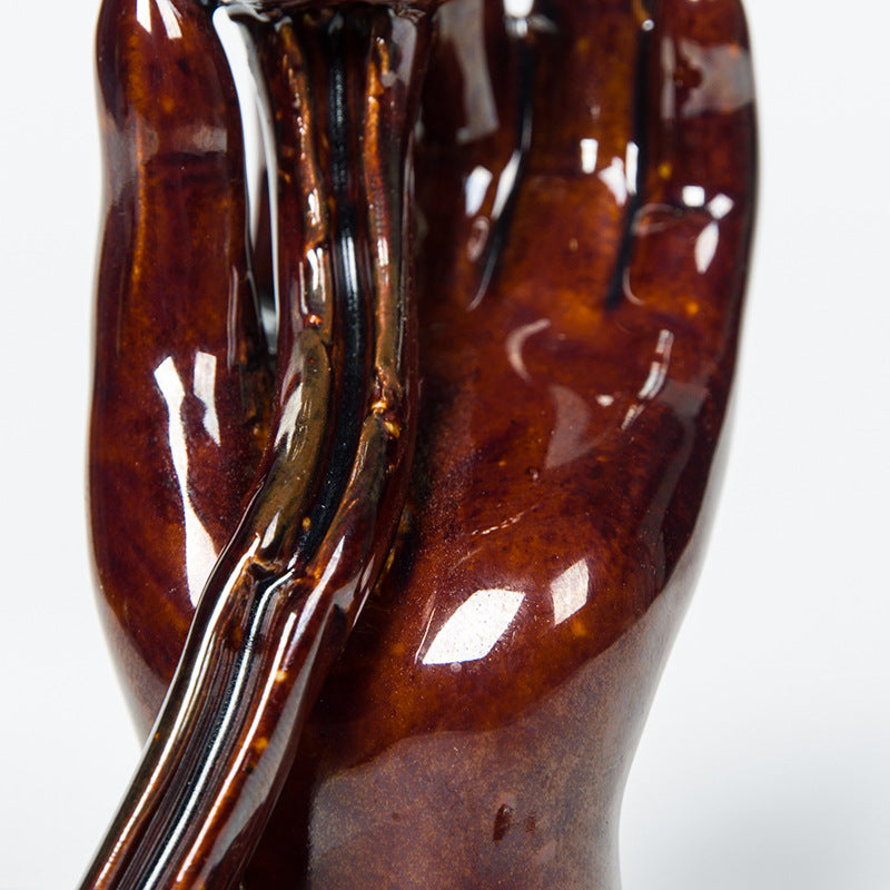 Mini Ceramic Backflow Incense Burner - product view 2