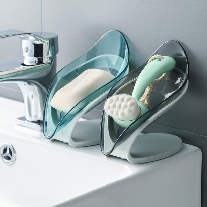 Leaf-Shaped Self-Draining Soap Holder - product view 1
