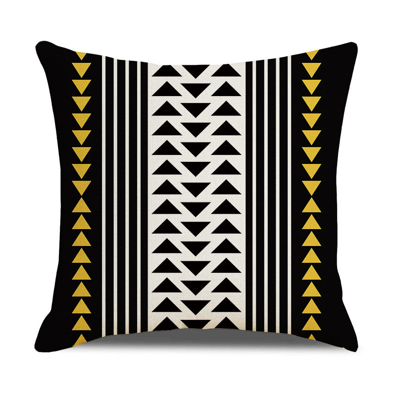 Textured Geometric Sofa Pillow Cover - product view 3
