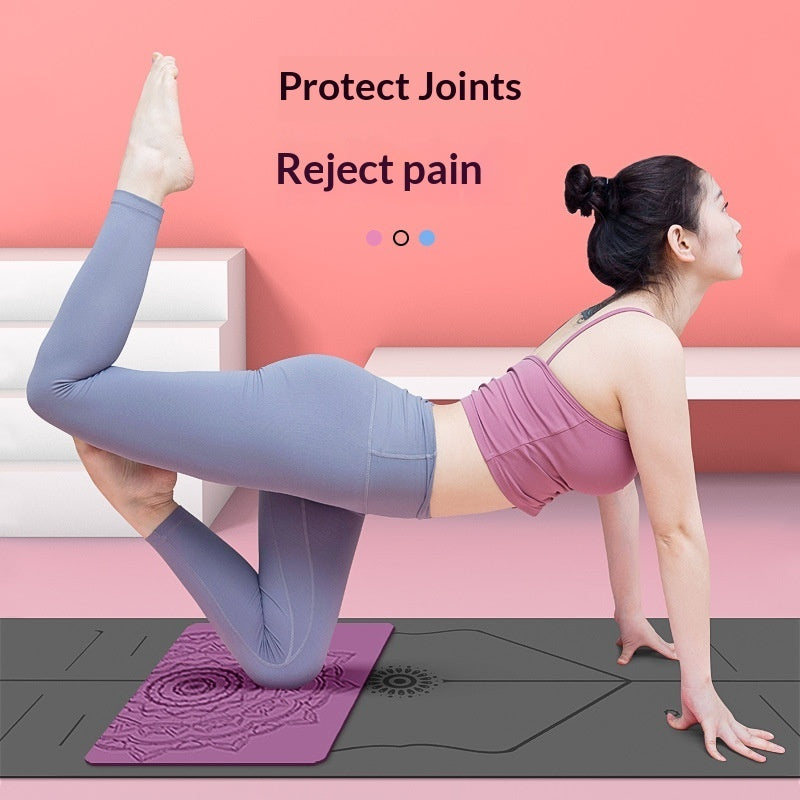Compact Natural Rubber Yoga Mat - product view 1