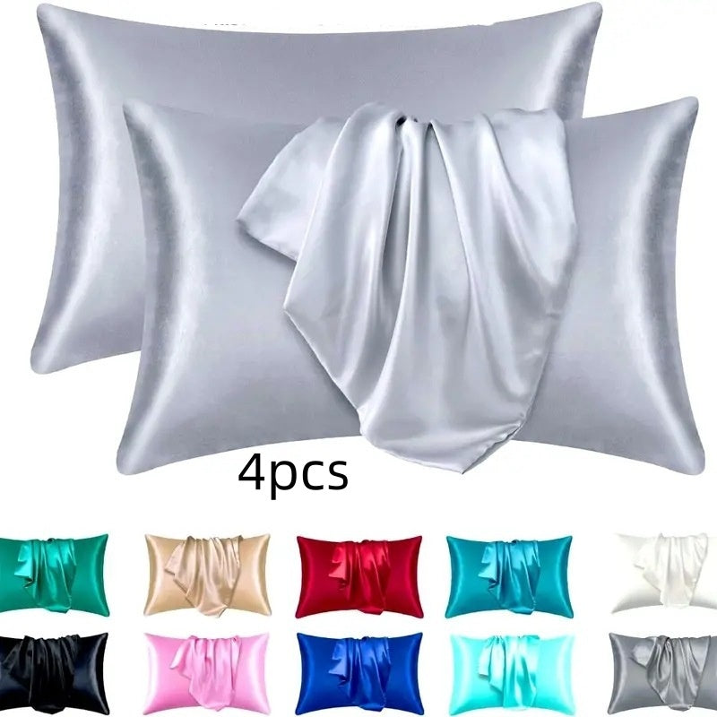 Double-Sided Satin-Feel Pillowcase Set - product view 2