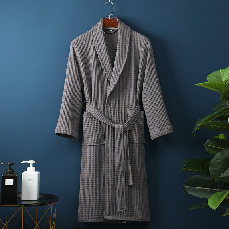Pure Cotton Waffle Bathrobe - product view 7