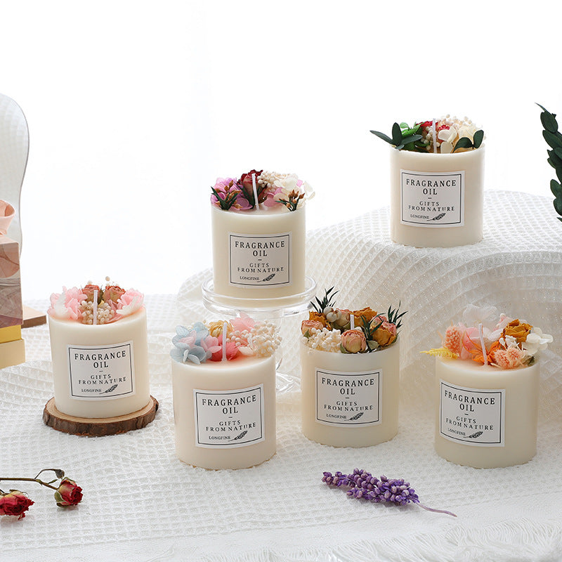 Decorative Dried-Flower Scented Candle - product view 4