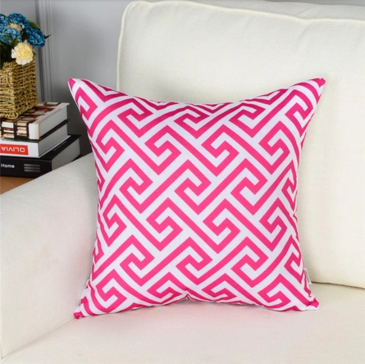 Plush Geometric Decorative Pillow Cover - style and product view 3