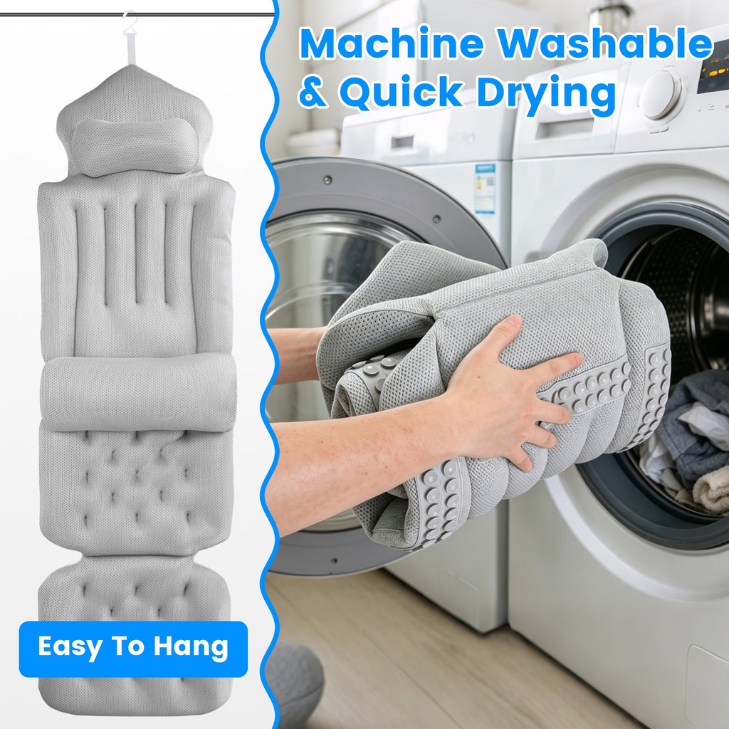 Full-Body 4D Mesh Bath Cushion with Lumbar Pillow - product view 2