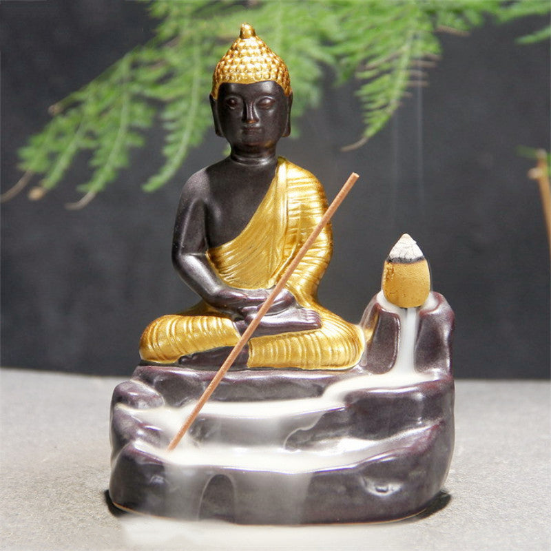 Ceramic Buddha Incense Burner - product view 1