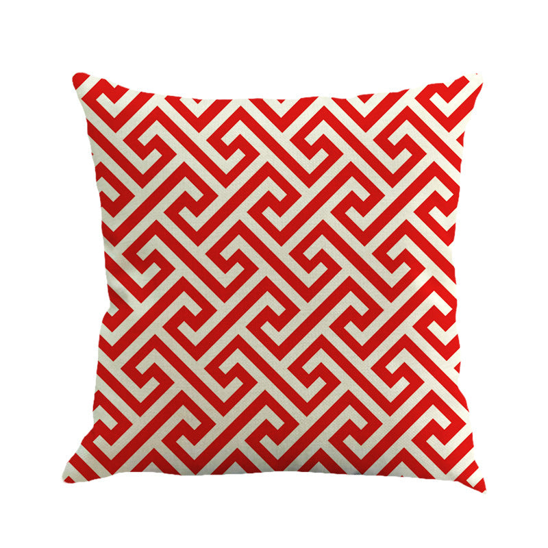 Plush Geometric Decorative Pillow Cover - style and product view 9