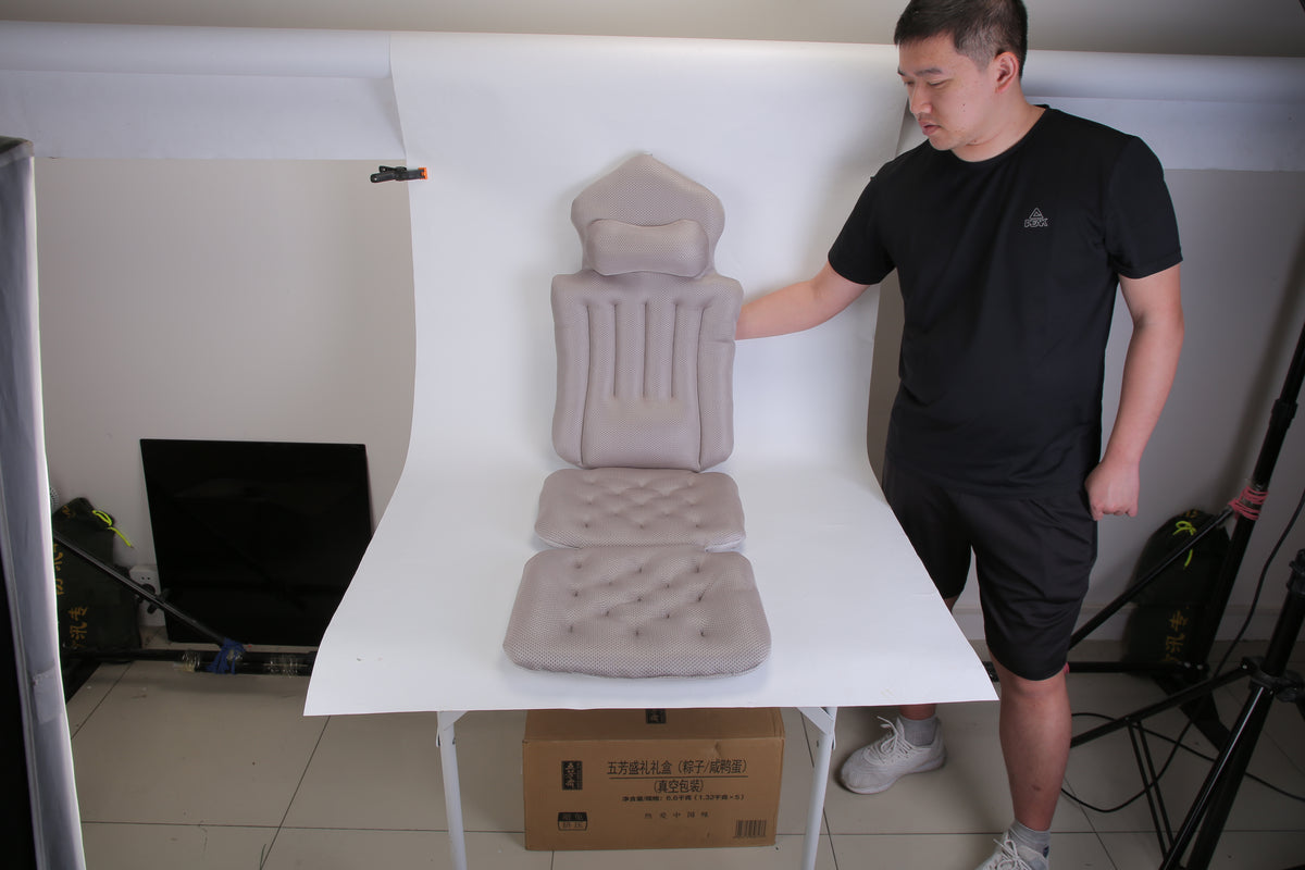 Full-Body 4D Mesh Bath Cushion with Lumbar Pillow - product view 9