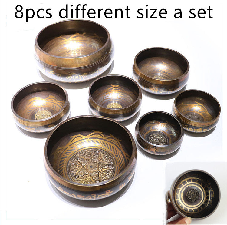 Copper Singing Bowl with Wooden Striker - product view 8
