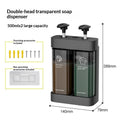 2- or 3-Chamber Clear Manual Soap Dispenser - product view 4