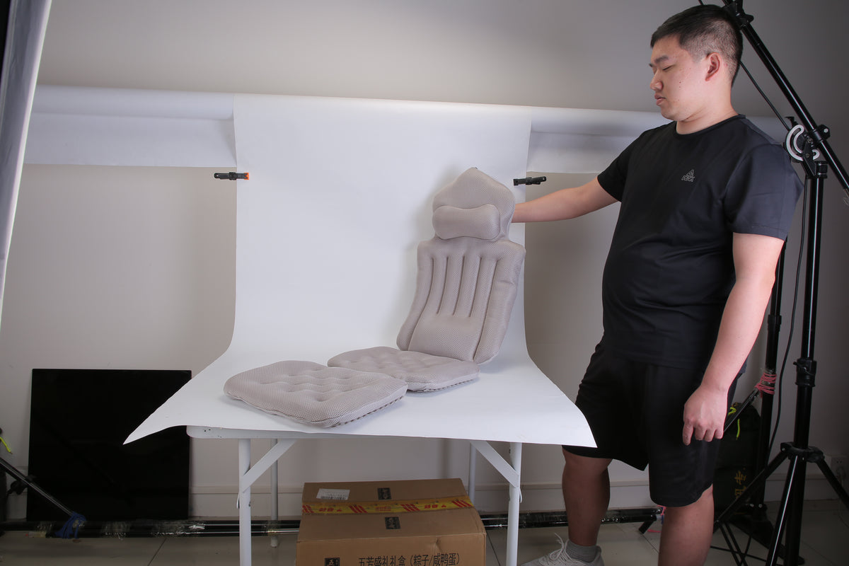 Full-Body 4D Mesh Bath Cushion with Lumbar Pillow - product view 6