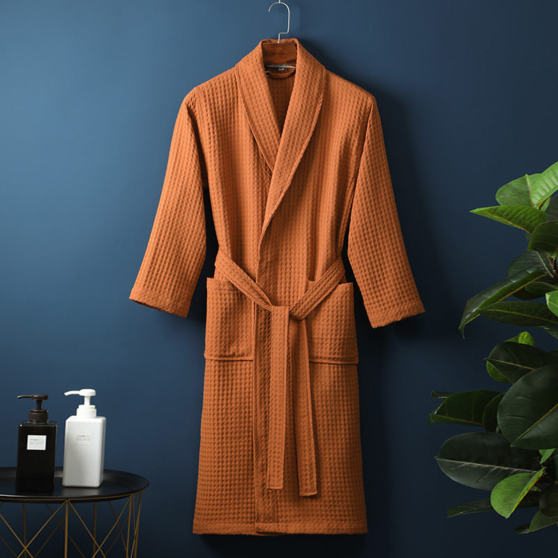 Pure Cotton Waffle Bathrobe - product view 10