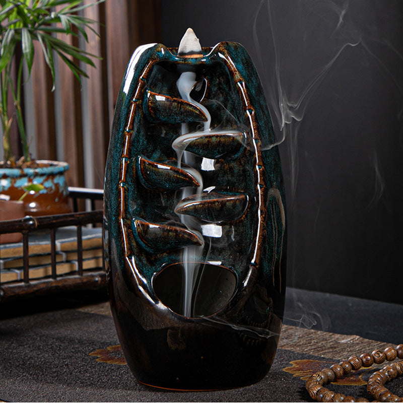 Ceramic Waterfall Backflow Incense Burner - product view 1