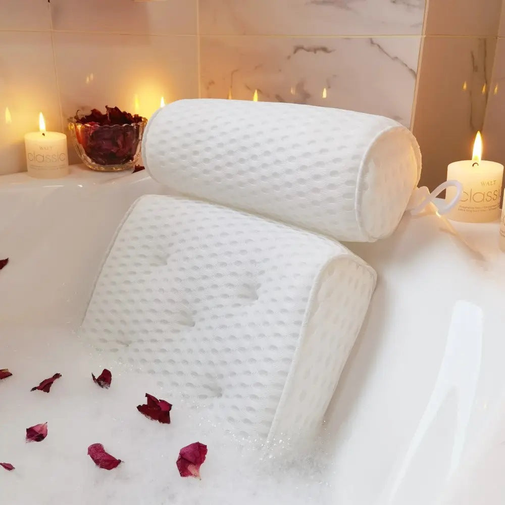 4D Mesh Bath Pillow with Suction Cups - product view 1