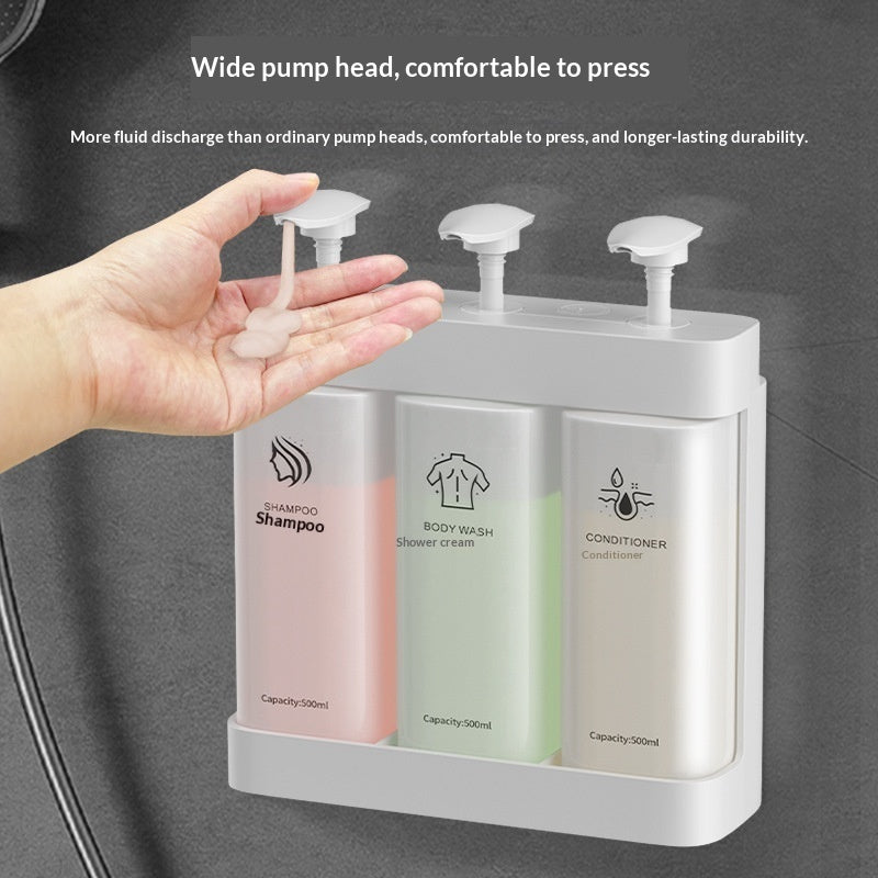 2- or 3-Chamber Clear Manual Soap Dispenser - product view 1