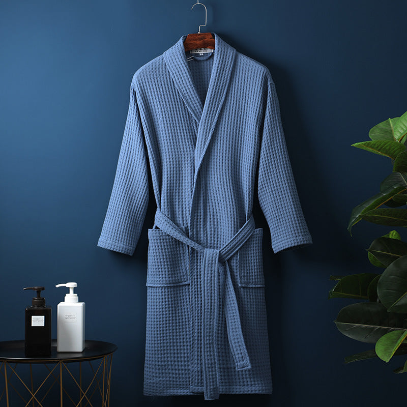 Pure Cotton Waffle Bathrobe - product view 6