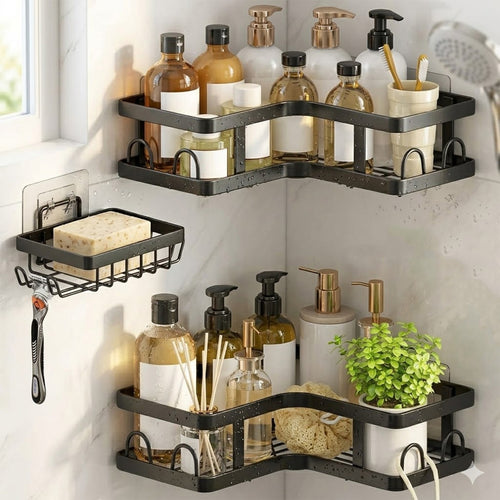 3-Piece Corner Shower Shelf Set - product view 1