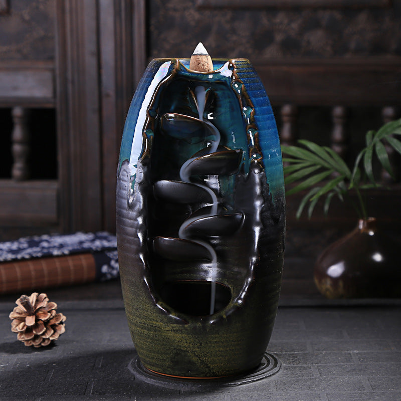 Ceramic Waterfall Backflow Incense Burner - product view 3