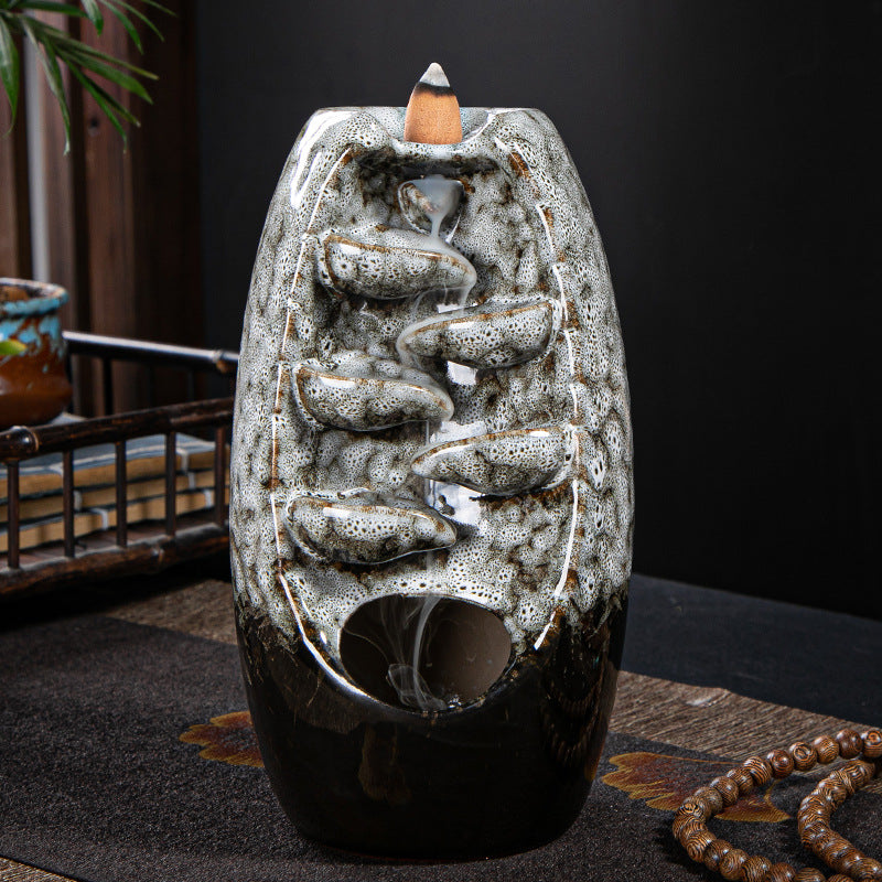 Ceramic Waterfall Backflow Incense Burner - product view 2