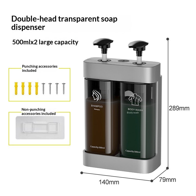 2- or 3-Chamber Clear Manual Soap Dispenser - product view 6