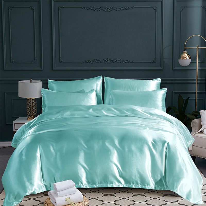 Solid-Color Satin-Feel Duvet Cover Set - product view 9