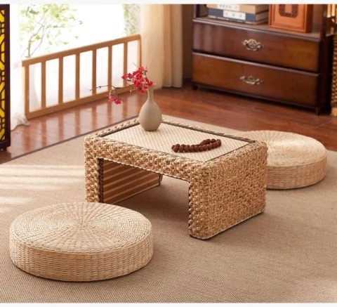 Natural Rush Round Meditation Cushion - product view 2