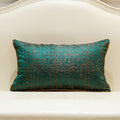 Green Jacquard Geometric Pillow Cover - product view 3
