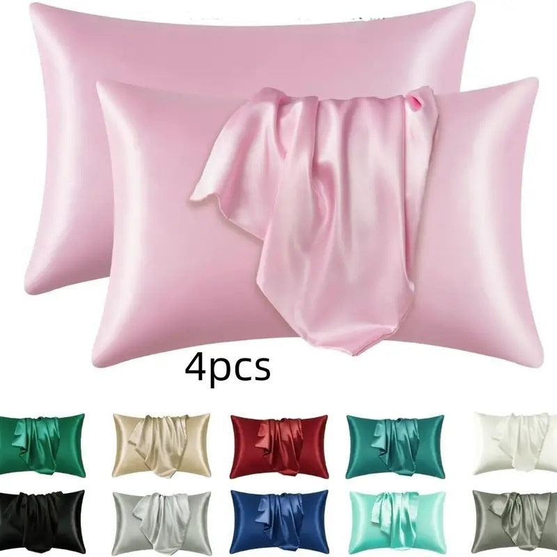Double-Sided Satin-Feel Pillowcase Set - product view 5
