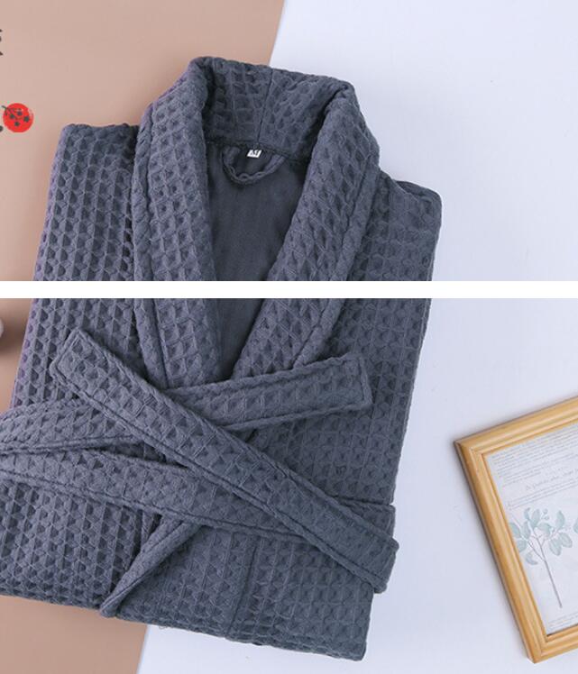 Cotton Waffle Unisex Bathrobe - product view 5