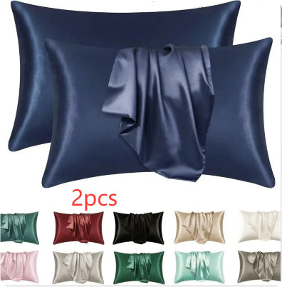 Double-Sided Satin-Feel Pillowcase Set - product view 3