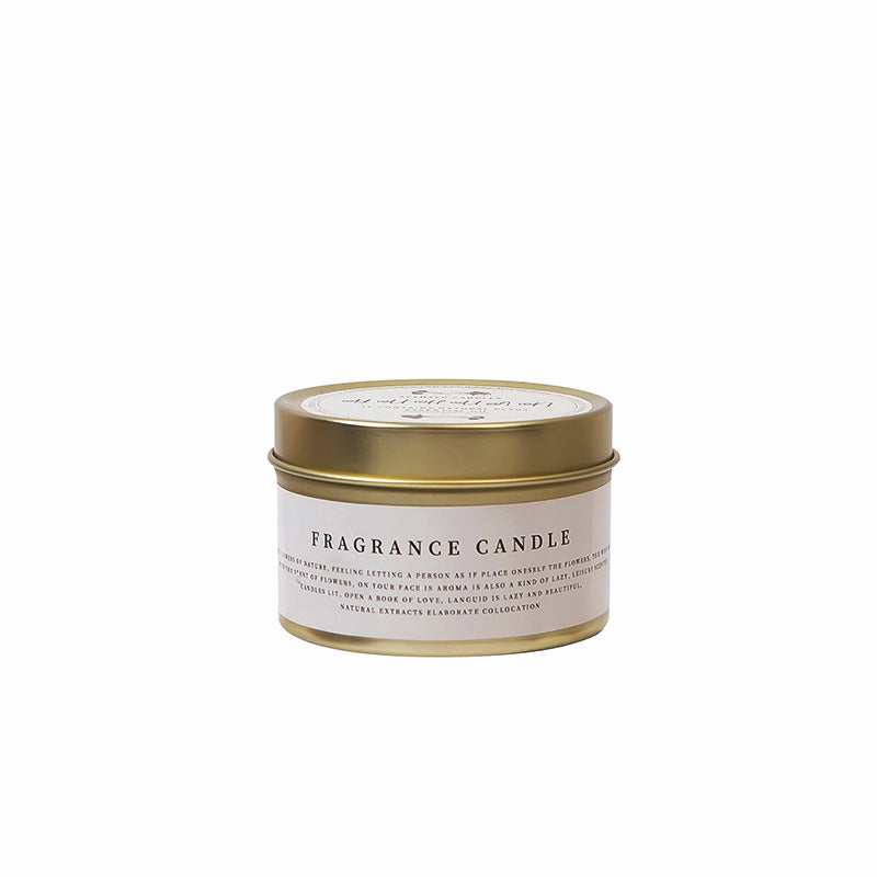 Scented Soy Candle in Gold-Tone Tin - product view 8